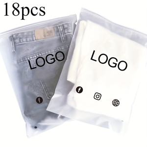 Sacs d'emballage transparents à fermeture éclair personnalisés de haute qualité avec nom de marque imprimé, sacs de rangement en plastique pour vêtements - Product Image 5