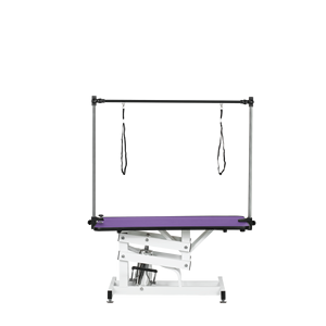โต๊ะกรูมมิ่งสัตว์เลี้ยงไฮดรอลิกสีม่วงขนาด 42.5 นิ้ว พร้อมแขนรูปตัว 'H' - Product Image 6