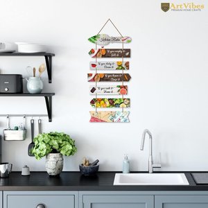 Reglas de Cocina, Arte de Pared de Madera MDF Impreso, Decoración con Citas para Cafetería o Restaurante, Estilo Art Deco - Product Image 3
