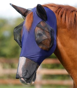 Custom Horse Fly-Mask Air-Streaming <b>Fabrics</b> Durable Soft Comfortable Horse Head Face Ear Anti Fly <b>Nets</b> Horse Fly Face Cover - Product Image 6