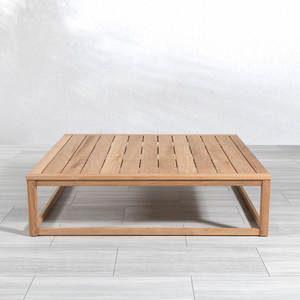 Mesa de Centro de Teca Sólida Hecha a Mano, Ecológica y de Lujo, Mesa de Patio Moderna para Hoteles, Resorts y Villas - Product Image 1