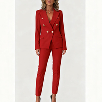 Ensembles de costumes professionnels pour femmes en soie/coton de haute qualité, respirants, pour le bureau, tenue formelle, pantalon et veste, prix d'usine, smoking décontracté pour le travail