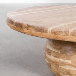 Table basse en bois d'acacia style Vandana Amber Dalen (Ø90 cm) - Product Image 3