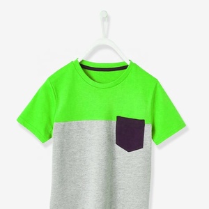 T-shirts à col rond grande taille t-shirt d'été chemises décontractées coupe ample avec poche avant t-shirts 100% coton de haute qualité - Product Image 5