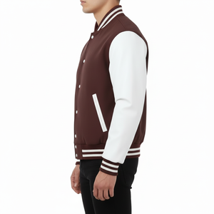 Veste universitaire en mélange de coton pour homme, 360 GSM, coupe classique, fermeture boutonnée, manches longues, usage quotidien décontracté, durable, service OEM - Product Image 3