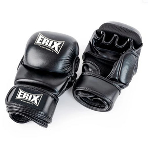 Gants de MMA en cuir robustes avec sangle de poignet réglable et fermeture auto-agrippante pour hommes et femmes, entraînement, sparring, arts martiaux, boxe - Product Image 1