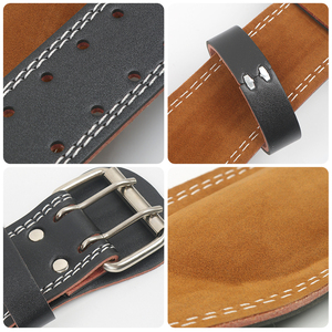 Ceinture de musculation unisexe professionnelle personnalisée en cuir de vachette pour squats, soulevés de terre et powerlifting – Protection et sécurité optimales - Product Image 3