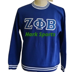 Vente en gros d'appliques pour femmes Zeta Phi Beta Lettres de broderie Sororité Manches longues dénudées bas Divine Nine sweats à capuche - Product Image 5