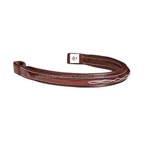 Banda de cejas de cuero de la mejor calidad internacional Adams para equitación ecuestre Navidad elegante cosido acolchado al por mayor - Product Image 1