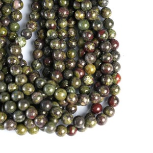 Cuentas redondas lisas de Jaspe Sangre de Dragón Natural de 4MM 6MM 8MM 10MM, cuentas sueltas de piedra preciosa de Jaspe para la fabricación de joyas, collares y pulseras. - Product Image 2