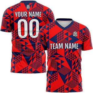 เสื้อฟุตบอลพิมพ์ลายแบบรีดร้อน คอวี แขนสั้น ระบายเหงื่อได้ดี ผลิตจากโพลีเอสเตอร์ สำหรับผู้ใหญ่ ชุดทีมกีฬา ด้านหน้าลาย SPORTS - Product Image 5