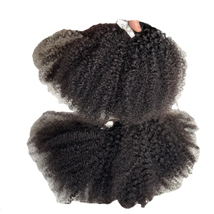 Extensions de cheveux bouclés birmans à pointes adhésives, cheveux vierges bruts super double drawn, boucles profondes, prix de gros - Product Image 5