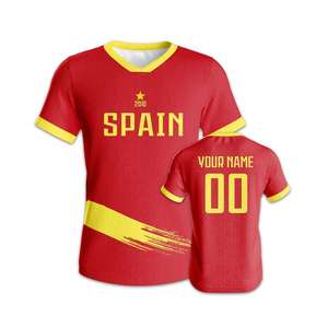 Custom Personalized Football Shirt for Men Women Youth <b>Athletic</b> Shirt Fan Gift Spain Soccer Jersey with Print Name Number - Product Image 4