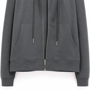 <b>Women</b>’s Cropped Full Zip Hoodie Cotton Elastane Blend French Terry Gym Workout <b>Jacket</b> with Pockets Custom Logo OEM Manufacturer - Product Image 5