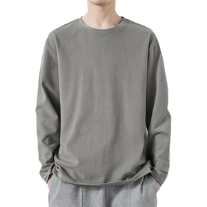 T-shirt décontracté pour homme de haute qualité, personnalisé, unisexe, à épaules tombantes, manches longues, surdimensionné - Product Image 1