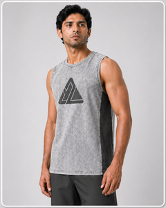 Débardeur Homme Sportif Blanc en Spandex/Coton Respirant Séchage Rapide Coupe Ajustée pour Musculation et Tenue Décontractée – Vente en Gros OEM - Product Image 4