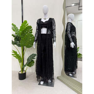 Sari Lehenga listo para usar para mujer de diseñador para ropa de fiesta - Product Image 1