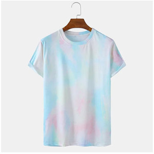 Camisetas Tie Dye Modernas al por Mayor para Hombre, Camisetas de Algodón Lisas de Moda, Estilo Urbano Informal de Verano, Impresión Personalizada, Suministro al por Mayor - Product Image 5
