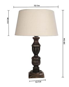 <b>Rustic</b> Carved PVC Cordless Table Lamp with Drum Shade French Style Bedside <b>Desk</b> Light for Tabletop Living Room Decor - Product Image 2