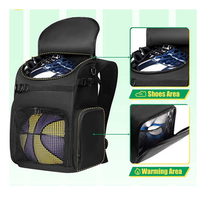 Sac d'entraînement de basketball, grand sac à dos de sport avec porte-ballon dédié, compartiment séparé pour chaussures, rangement spacieux pour équipement - Product Image 2