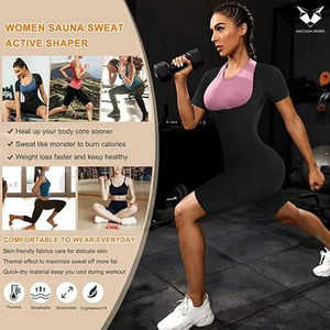 Combinaison amincissante intégrale pour femme, gaine de sudation 3-en-1 pour l'entraînement et la réduction de la graisse abdominale - Product Image 5