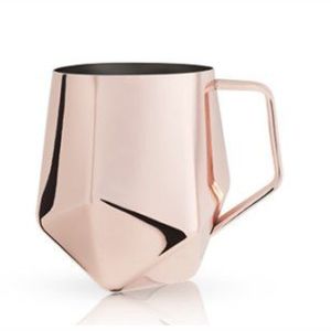 Mug en céramique plaqué cuivre de luxe avec logo personnalisé, tasse à café en poterie rustique antique, mug artisanal en grès fait main pour hôtel et café - Product Image 2