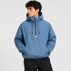 Chaqueta cortavientos de moda con capucha y diseño personalizado para hombre, estilo balaclava, extragrande, resistente al viento y al agua, para exteriores, OEM - Product Image 3