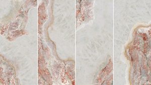 Dalle <span class=keywords><strong>de</strong></span> pierre frittée blanche aspect marbre rose moderne 1600x3200mm pour plan <span class=keywords><strong>de</strong></span> toilette et lavabo <span class=keywords><strong>de</strong></span> salle <span class=keywords><strong>de</strong></span> bain - Product Image 2