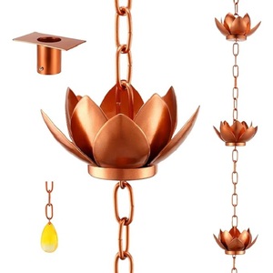 Luxury Copper <b>Black</b> Handmade Rain Chain for Home Garden Hanging Decor Artistic Outdoor Water Guide Adding Style to Yard Balcony - Product Image 3