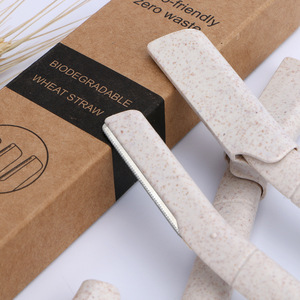 Portable <b>Wheat</b> Straw Eyebrow Razor Eco Friendly Facial Hair Remover Dermaplaning Tool - Product Image 3