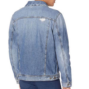 Chaqueta de Invierno Personalizada con Cuello Alto y Forro de Piel, Estilo Vintage Desgastado, Reversible de Doble Cara, Chaqueta de Mezclilla OEM ODM - Product Image 3