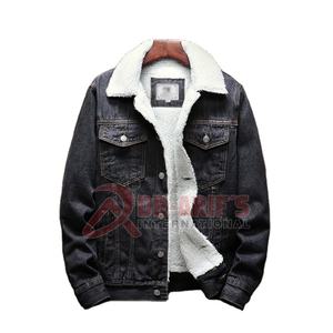 Veste en jean doublée de polaire pour homme, manteau en jean, chaud et épais, noir et bleu, vêtements d'extérieur Cowboy de grande taille jusqu'à 6XL - Product Image 3