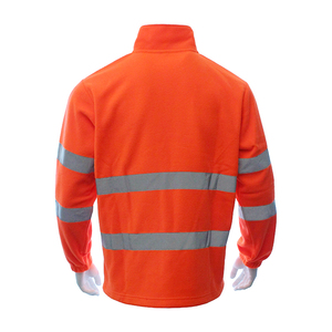 Veste polaire à fermeture éclair intégrale haute visibilité, vêtement de travail thermique réfléchissant avec poches, protection anti-chaleur et anti-vapeur - Product Image 2