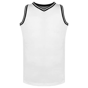 เสื้อบาสเก็ตบอลคอวี ออกแบบเองได้ ระบายอากาศดี ผลิตจากโพลีเอสเตอร์ 100% แห้งเร็ว พิมพ์ลายด้วยความร้อน สำหรับทุกเพศ ได้รับมาตรฐาน BSCI ขายส่ง - Product Image 1