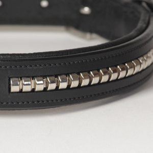 Collier pour chien en cuir véritable de qualité supérieure avec quincaillerie en acier inoxydable, collier pour animaux de compagnie de luxe durable et artisanal pour chiens - Product Image 2