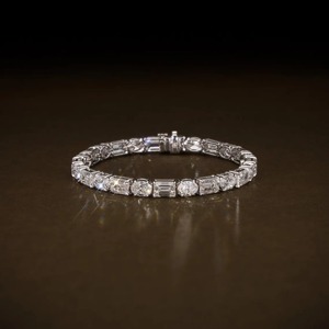 Pulsera de Lujo Unisex de Plata de Ley con Baño de Oro Rosa de 18k y Diamantes Cultivados en Laboratorio, Piedras Brillantes, Duradera y de Larga Duración - Product Image 2