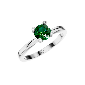 ชุดฝาหินอัญมณีสีเขียวมรกตคุณภาพสูงสำหรับงานแต่งงานแบบคลาสสิกเครื่องประดับงานหมั้น14K 18K สีเหลืองกุหลาบสีขาวทองสำหรับ - Product Image 5