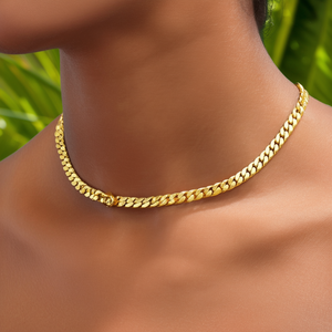 สร้อยคอเงินแท้ 925 ชุบทอง 14K ลายไมอามีคิวบันลิงค์ ขนาด 10 มม. ความยาว 22 นิ้ว เครื่องประดับแฟชั่นหรูหราสำหรับทุกเพศ เหมาะเป็นของขวัญ แบรนด์ Third Party - Product Image 3