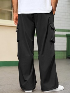 Pantalons amples contemporains, coupe décontractée, mode urbaine, pantalons en coton, fabricant - Product Image 3