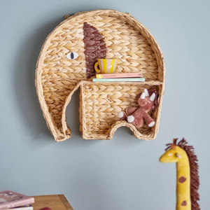 Estante Colgante de Pared para Niños, Hecho a Mano en Vietnam, con Diseño de Elefante, de Jacinto de Agua Rústico, a Buen Precio - Product Image 5