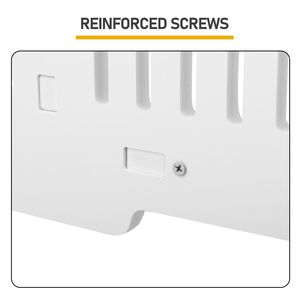 Comodino Moderno con Design ad Arco per Interni ed Esterni, Tavolino Bianco con Vano Portaoggetti per Spazi Ristretti - Product Image 3