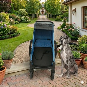 Remolque para Bicicleta Plegable KS-6200, Ligero, Impermeable, con Marco de Aluminio, Carrito para Mascotas con Suspensión Independiente para Perros Grandes - Product Image 3