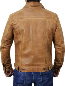 Hot Sales High Quality Men Winter Leather <b>Jacket</b> Plus Size Casual Style Waterproof Windproof Breathable Eco-Friendly OEM Custom - Product Image 4