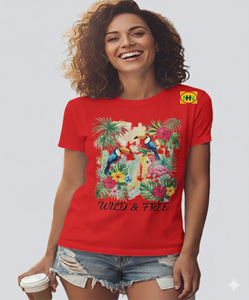 Camiseta para Mujer, Tops para Impresión Personalizada, Manga Corta en Color Amarillo para Fabricante de Ropa - Product Image 1