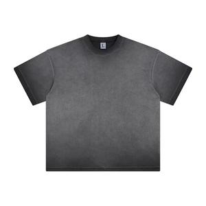 เสื้อยืดโอเวอร์ไซส์แบบฟอกสี 100% ผ้าฝ้าย วินเทจ ลุคสตรีทแวร์ คอกลม แขนสั้น สำหรับผู้ชาย เสื้อฟอกสี - Product Image 3