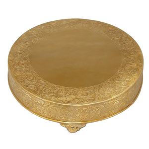 Support à gâteau décoratif en métal doré, pour mariage et fêtes, personnalisé, moderne, de service à pâtisserie, à bas prix - Product Image 1