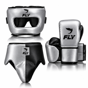 Ensemble de boxe Fly Or Rose : Gants de boxe Fly, protège-tête, protège-guêtres – Équipement d'entraînement de protection – Kits de sparring Fly personnalisés - Product Image 4