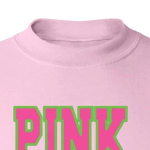 Light <b>Pink</b> <b>Pink</b> & Green Graphic Crewneck Pullover Sweatshirt <b>Long</b> <b>Sleeve</b> Ribbed Cuffs Casual Women's Fleece <b>Top</b> Fashion Street - Product Image 6