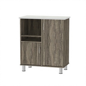 FURNIZONE Moderno 2126 Mueble de Cocina Multiusos, Soporte para Microondas de Madera, Estante Abierto, Puerta de Melamina, Aparador, Buffet - Product Image 3