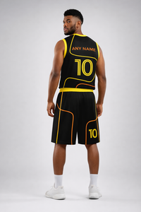 Conjunto de Uniforme de Baloncesto Sublimado Personalizado, Camiseta y Pantalones Cortos de Baloncesto Transpirables de Poliéster, Ropa Deportiva para Entrenamiento en Equipo - Product Image 4